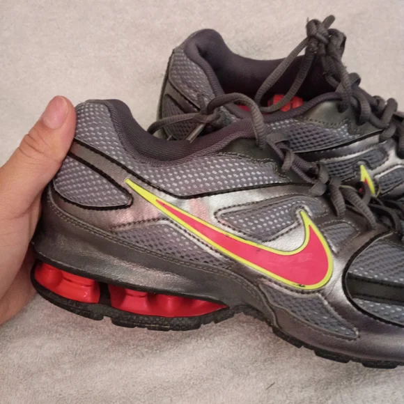 Nike Gray and Red Athletic Shoes - Picture 2 of 6